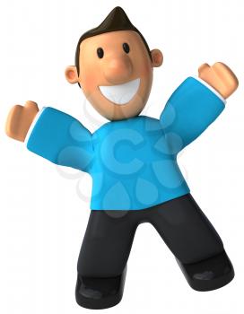 Royalty Free Clipart Image of a Happy Man