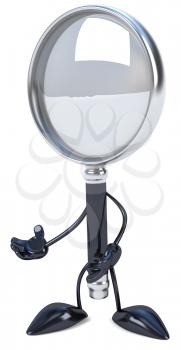 Royalty Free Clipart Image of a Magnifying Glass