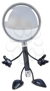 Royalty Free Clipart Image of a Magnifying Glass