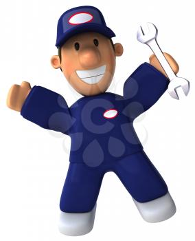 Royalty Free Clipart Image of a Mechanic