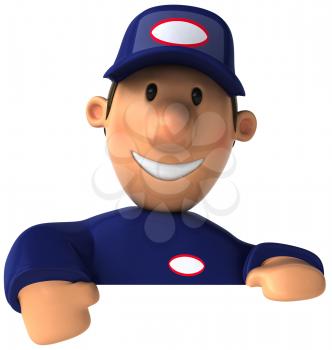 Royalty Free Clipart Image of a Mechanic