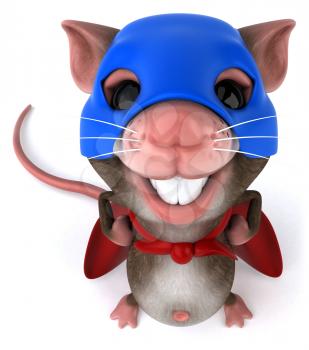 Royalty Free Clipart Image of a Superhero Mouse