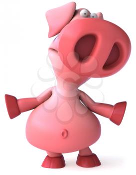 Royalty Free Clipart Image of a Pig