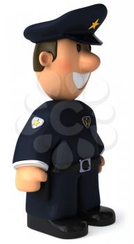 Royalty Free Clipart Image of a Police Officer