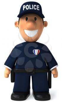 Royalty Free Clipart Image of a Police Officer