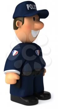 Royalty Free Clipart Image of a Police Officer