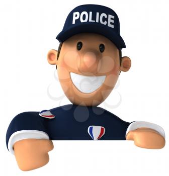 Royalty Free Clipart Image of a Police Officer