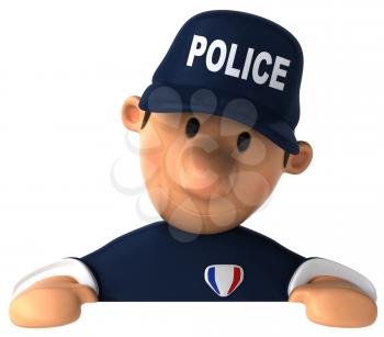 Royalty Free Clipart Image of a Police Officer