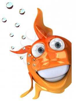 Royalty Free Clipart Image of a Goldfish