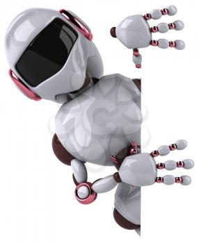 Royalty Free Clipart Image of a Female Robot