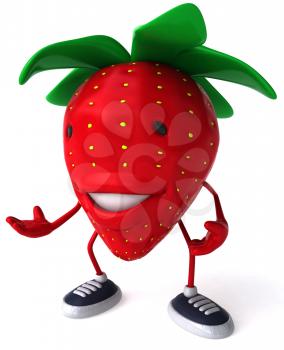 Royalty Free Clipart Image of a Strawberry