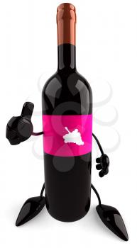 Royalty Free Clipart Image of a Wine Bottle