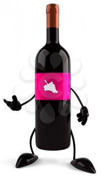 Royalty Free Clipart Image of a Wine Bottle