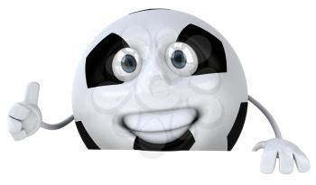 Royalty Free Clipart Image of a Human Soccer Ball