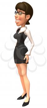 Royalty Free 3d Clipart Image of a Businesswoman