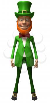 Royalty Free 3d Clipart Image of a Leprechaun