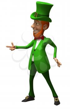 Royalty Free 3d Clipart Image of a Leprechaun