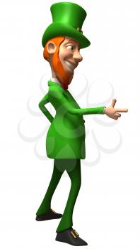 Royalty Free 3d Clipart Image of a Leprechaun