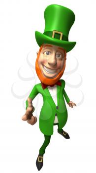 Royalty Free 3d Clipart Image of a Leprechaun