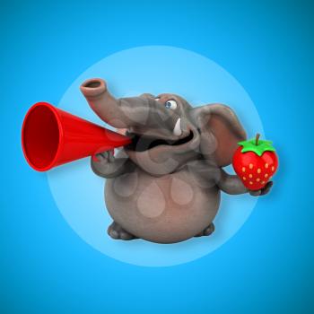 Fun elephant - 3D Illustration
