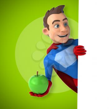 Fun superhero - 3D Illustration