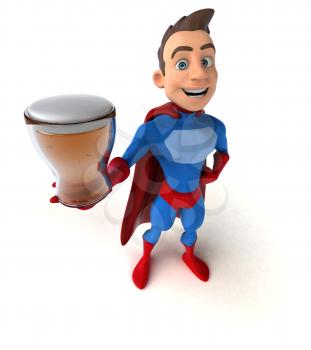 Fun superhero - 3D Illustration