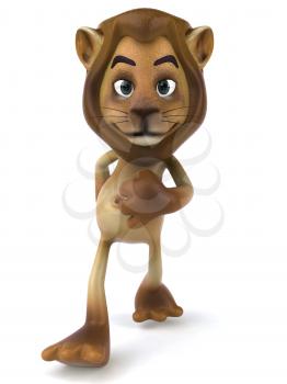 Royalty Free 3d Clipart Image of a Lion