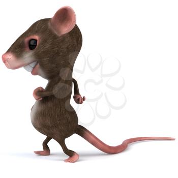 Royalty Free 3d Clipart Image of a Mouse Walking