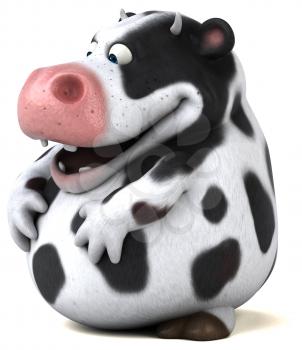 Fun cow - 3D Illustration