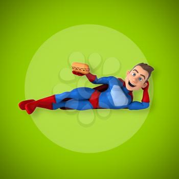 Fun superhero - 3D Illustration