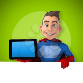 Fun superhero - 3D Illustration