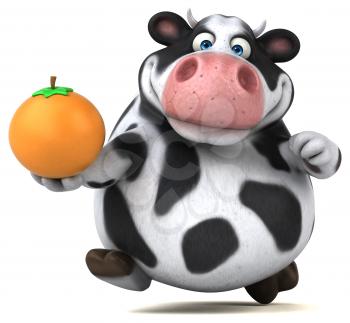 Fun cow - 3D Illustration