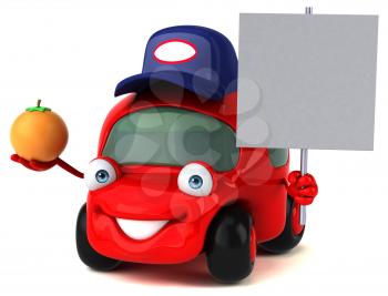 Fun car - 3D Illustration