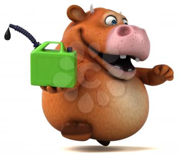 Fun cow - 3D Illustration