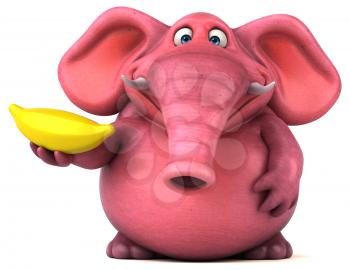 Pink elephant - 3D Illustration