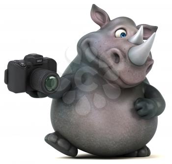 Fun rhinoceros - 3D Illustration