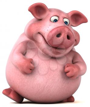 Fun pig - 3D Illustration