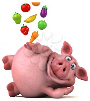 Fun pig - 3D Illustration