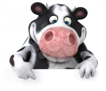 Fun cow - 3D Illustration