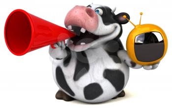 Fun cow - 3D Illustration