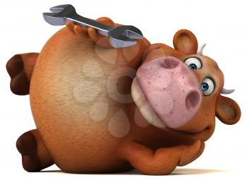 Fun cow - 3D Illustration