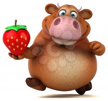 Fun cow - 3D Illustration