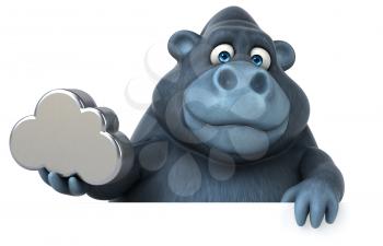 Fun gorilla - 3D Illustration