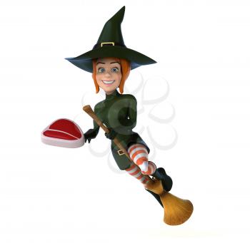 Sexy witch - 3D Illustration