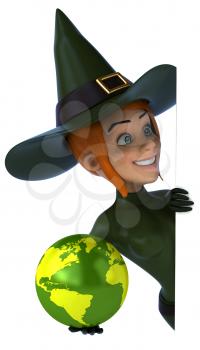 Sexy witch - 3D Illustration