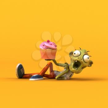 Fun zombie - 3D Illustration