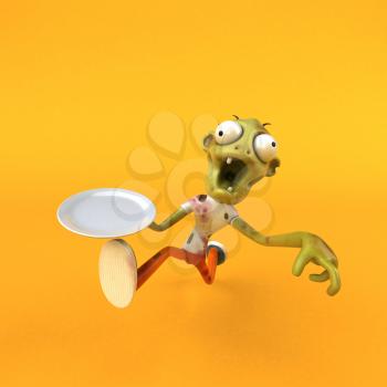 Fun zombie - 3D Illustration