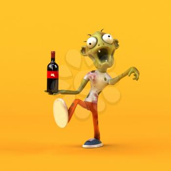 Fun zombie - 3D Illustration