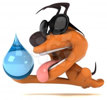 Fun dog - 3D Illustration