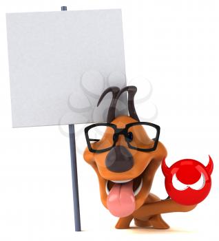 Fun dog - 3D Illustration